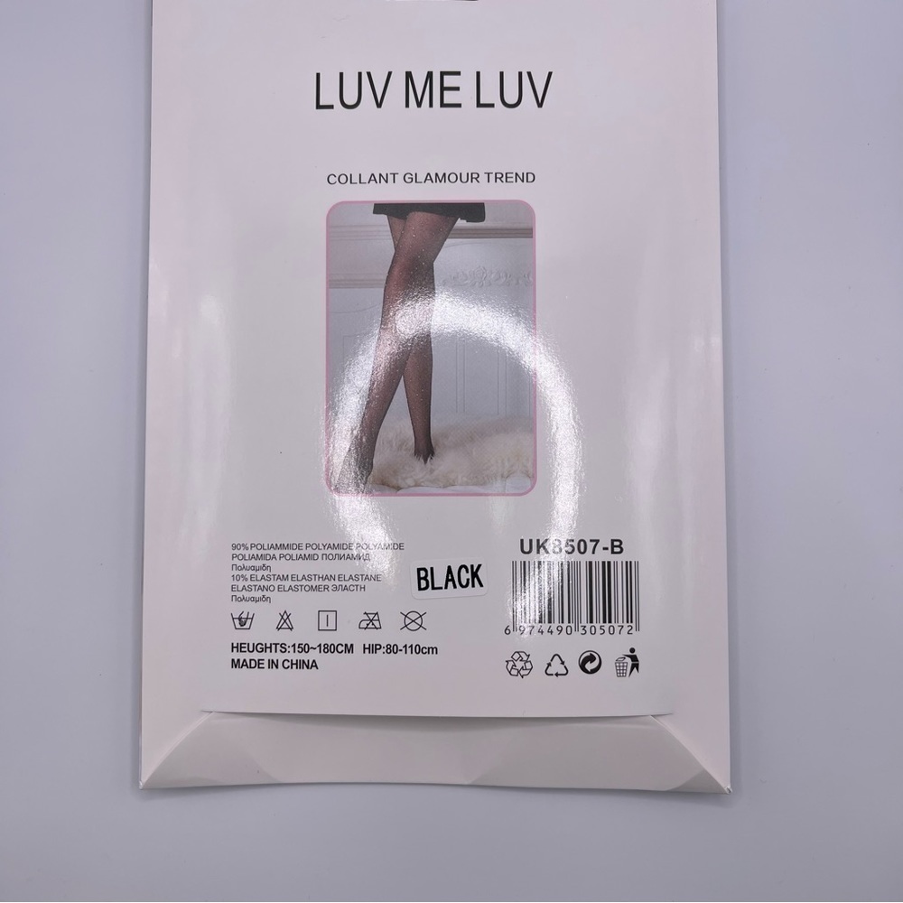𝅺rhinestone Fishnet Stockings Black - Picture 5 of 5